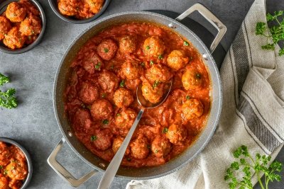 Albóndigas de ternera con tomate